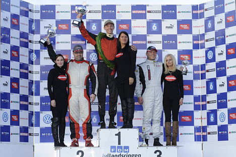 De tre bedste i årets Renault DTC Light Cup (f.v.): Jacob Kristensen (toer), Michael Christensen (vinder) og Christian Siepmann (treer).